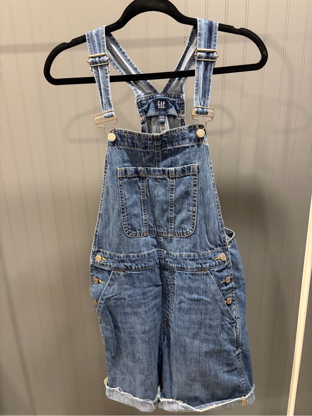 GAP Light Blue Denim Short Overalls